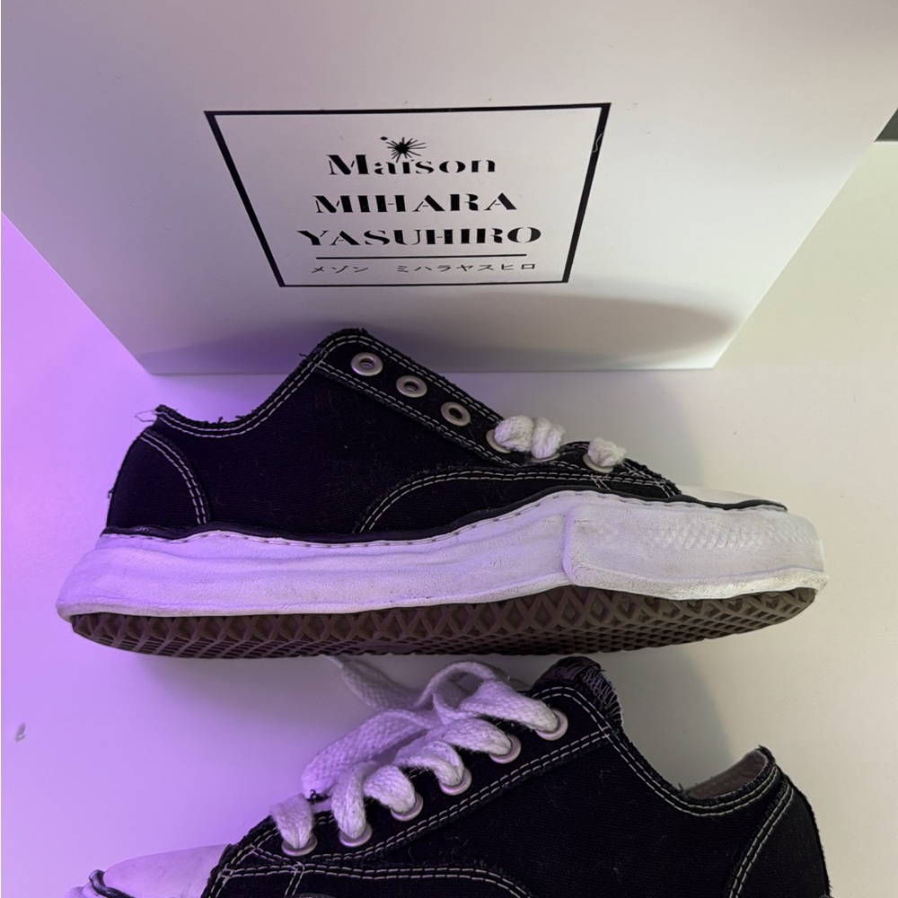 Maison Mihara Yasuhiro Peterson OG Sole Canvas Low Black | Size 39/6.5M